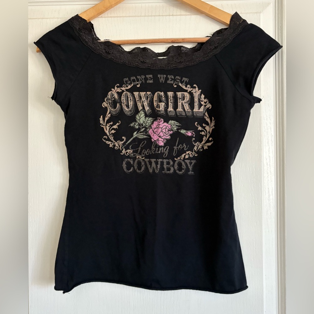 Anchor blue cowgirl t-shirt